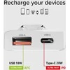 SBS 20W USB-A, USB-C, plokščias