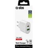 Kilimėlis SBS charger USB/USB-C 20W, baltas