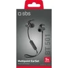 SBS TEEARBT501K, Ausinės, į ausis įkišamos, Sports, Juodas, Dvipusės, Mygtukai