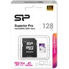 Silicon Power atminties kortelė Micro SDXC 128GB Superior Pro V30 + adapteris