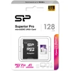 Silicon Power atminties kortelė Micro SDXC 128GB Superior Pro V30 + adapteris