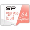 SILICON POWER KOMPIUTERIŲ IR RYŠIO ATMINTIES KORTELĖ „Superior Micro SDXC 64GB UHS-I A3 V30“