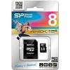 Silicon Power atminties kortelės Micro SDHC 8GB Class 10+ adapteris