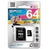 Silicon Power atminties kortelė Micro SDXC 64GB Elite + adapteris