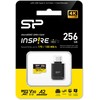 Kietasis diskas Silicon Power Micro SDXC 256GB atminties kortelė Inspire + kortelių skaitytuvas