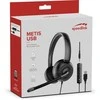 Speedlink - Metis USB Stereo Ausinės, 3.5mm Jack with USB Soundcard - Juodas