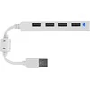 Kilimėlis „Speedlink“ USB šakotuvas „Snappy Slim“ 4 prievadų pasyvus USB 2.0, baltas (SL-140000-WE)