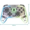„Speedlink RAIT NX RGB“ belaidis/laidinis žaidimų pultas, skirtas asmeniniams kompiuteriams, „Android“ ir „Switch OLED“ bei „Lite“ įrenginiams, skaidrus ir skaidrus.