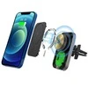 MagSafe Automobilinis laikiklis su 15W belaidžiu įkrovimu for Supply / ventiliacijos grotelėms USB-C Tech-Protect CW19 juodos spalvos