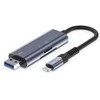 Atminties kortelių skaitytuvas SD + Micro SD Lightning + USB Tech-Protect UltraBoost pilkos spalvos
