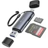 Adapteris USB + USB-C SD kortelių skaitytuvas + Micro SD Tech-Protect UltraBoost pilkos spalvos