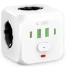 Tech-Protect PCL3x4 maitinimo juosta, 2x USB-A, 2x USB-C, 3x kintamosios srovės tipas Schuko - Baltas
