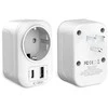 Tech-Protect travel adapter TA100 US-EU, baltas