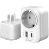 Tech-Protect travel adapter TA100 US-EU, baltas