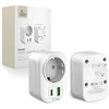 Tech-Protect travel adapter TA100 US-EU, baltas