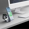 Tech-Protect QI2.2-25W-A48 3in1 magnetic MagSafe belaidis įkroviklis pilkos spalvos