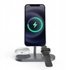 Belaidis magnetinis įkroviklis 3in1 15W telefonams su MagSafe, AirPods, Apple Watch Watch Tech-Protect QI15W A22 juodos spalvos
