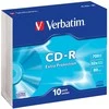 VERBATIM CD-R 80 min. / 700 MB 48x 10 pakuočių plonas dėklas DataLife, papildomas apsauginis paviršius