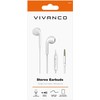Vivanco ausinės Stereo Earbuds, baltos (61741)