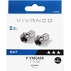 Vivanco cable connector F 6.5mm 2pcs
