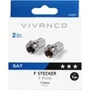 Vivanco cable connector F 7mm 2pcs