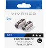 Vivanco cable connector F double socket 2pcs