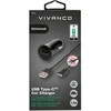 Vivanco automobilinis įkroviklis USB-C 3A 1m, juodas (38669)