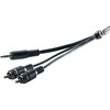 Kabelis Audio HAMA Vivanco PS L 509, 2 X Rca, 3.5MM, 1, 5M 19320#