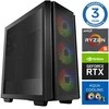 Stacionarus kompiuteris INTOP AQUA Ryzen 5 7500X3D 64GB DDR5 2TB SSD M.2 NVME+4TB RTX5060Ti 16GB no-OS (RW80240NS) (Atnaujinta)