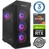 Stacionarus kompiuteris INTOP Ryzen 5 5500 16GB 250SSD M.2 NVME+2TB RTX5070 12GB no-OS (RW42143NS)