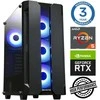 Stacionarus kompiuteris INTOP Ryzen 5 5600X 32GB 500SSD M.2 NVME RTX3050 8GB no-OS (RW28240NS)