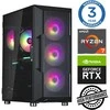 Stacionarus kompiuteris INTOP Ryzen 7 5700X 16GB 500SSD M.2 NVME+2TB RTX3050 6GB no-OS (RW36296NS)
