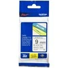 Brother | TZe-221 Laminated Tape | Juodas on Baltas | TZe | 8 m | 9 cm