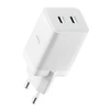 "Allity" sieninis įkroviklis GaN PD QC ATC-01-45WCC 2x USB-C 45W baltas