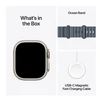 Išmanusis laikrodis Apple Watch Ultra 3 (2025) 5G 49mm Natural Titanium Case with Ocean Band – Anchor Mėlyna
