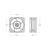 ARCTIC S8038-7K serverio ventiliatorius, 4-pin, 80mm
