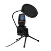 ART talpinis stovimas mikrofonas su membrana AC-02 trikojo USB LED