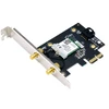 Asus PCE-AXE5400 "WiFi 6E PCI-E" adapteris su 2 išorinėmis antenomis. Palaiko 6 GHz dažnių juostą, 160 MHz, Bluetooth 5.2, WPA3 tinklo apsaugą, OFDMA ir MU-MIMO
