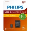 „Philips Micro SDHC“ kortelė 8 GB, 10 klasės, UHS-I, U1, su adapteriu