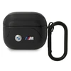 Apple AirPods 3 BMW Leather Curved Line (BMA322PVTK) ausinių dėklas juodos spalvos