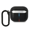 Apple AirPods 3 BMW Leather Curved Line (BMA322PVTK) ausinių dėklas juodos spalvos