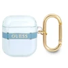 Apple AirPods ausinių dėklas Guess AirPods Strap Collection (GUA2HHTSB) mėlynos spalvos