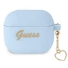Apple AirPods 3 Guess silikoninis Charm Heart Collection (GUA3LSCHSB) ausinių dėklas mėlynos spalvos