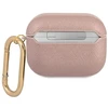 Apple AirPods 3 Guess Saffiano Script Metal Collection (GUA3SASMP) ausinių dėklas rožinės spalvos