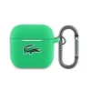 Lacoste Liquid Silicone Croc Logo dėklas skirtas Apple AirPods 4 žalios spalvos
