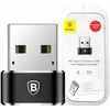 Baseus USB-C – USB-A adapteris 3A – Juodas