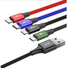 Baseus CA1T4-A01 Fast 4in1 Charging Cable 2x Lightning, USB-C, MicroUSB 3.5A 1.2m / juodas