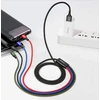 Baseus CA1T4-A01 Fast 4in1 Charging Cable 2x Lightning, USB-C, MicroUSB 3.5A 1.2m / juodas