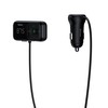 Transmiteris Baseus T-Typed S-16 Bluetooth MP3 grotuvas/FM bangų moduliatorius (laisvų rankų įranga,Micro SD,LCD,2xUSB Quick Charge 2.1A įkroviklis) juodas CCTM-D01