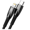 USB-C laidas, skirtas Lightning Baseus Glimmer Series, 20W, 2m (juodas)